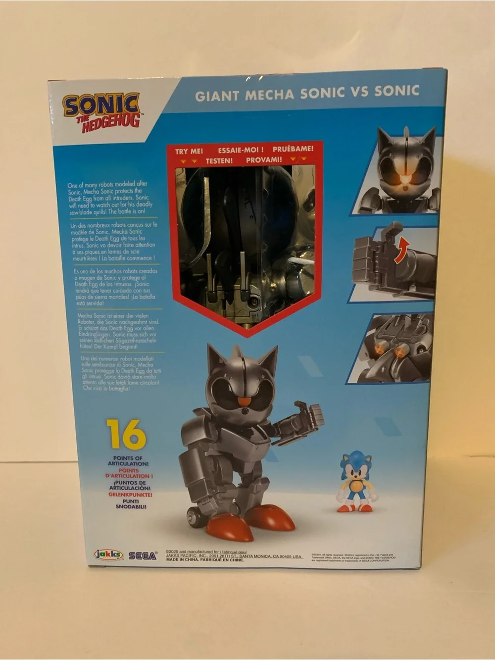NIB. SONIC Giant Mecha Sonic vs. Sonic Action Figure